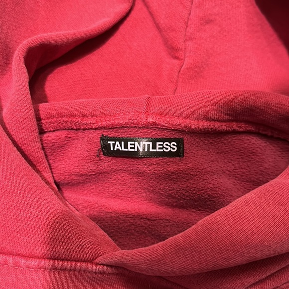 TALENTLESS Hoodie Sweatshirt Size Men’s Medium Reddish Color - Picture 3 of 5